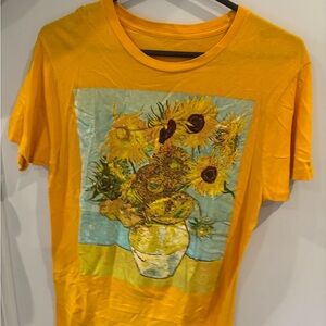 Ardene Yellow Short Sleeve Sunflower Graphic Tee